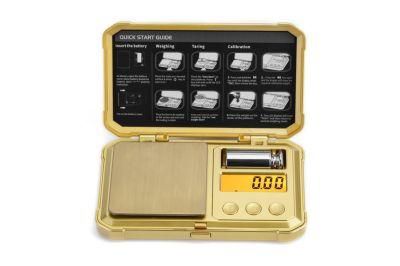 0.001g/0.1g Golden Mini Weight Weighting Balance Digital Scale Pocket Jewelry Scale Portable Electronic Scales