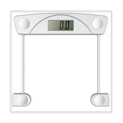 Electronic Personal Scale with LCD Display and Transparent Glass