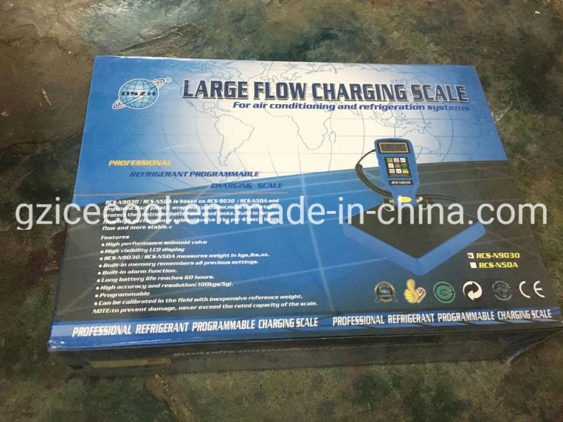 100kg Dszh LCD Display Large Flow Programmable Digital Refrigerant Charging Scale Rcs-N9030