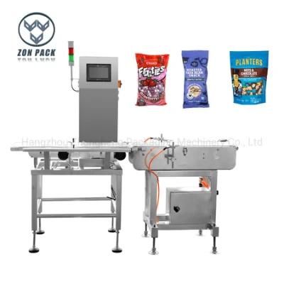 Zonpack Pouch Pillow Bag Packing System Check Weigher for Chips Packaging Machine