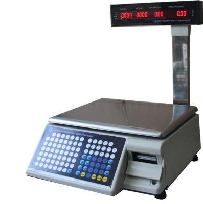 Label Printing Barcode Scale Contact to Computer Heavy Durty Body Dual LED Display for Supermarket