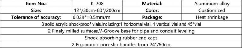 Measuring Tools Professional Heavy Duty Spirit Level