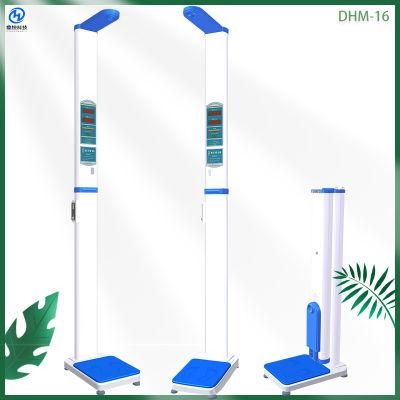 500kg Coin Operated RS232 BMI Ultrasonic Digital Height and Weight Machine