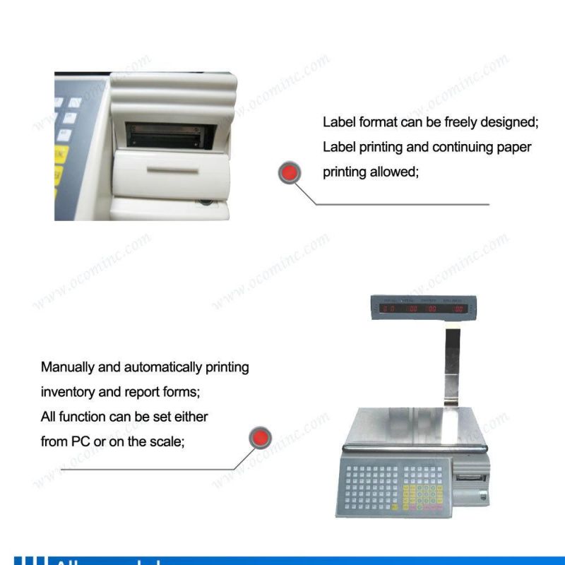 Price Printer Scale Barcode Printing Scale