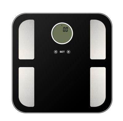 Round LCD Display Accurate Bathroom BMI Body Fat Weight Scale