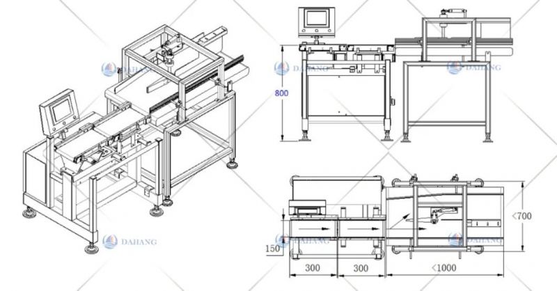 Glass Bottle Checkweigher with Special Rejecting System