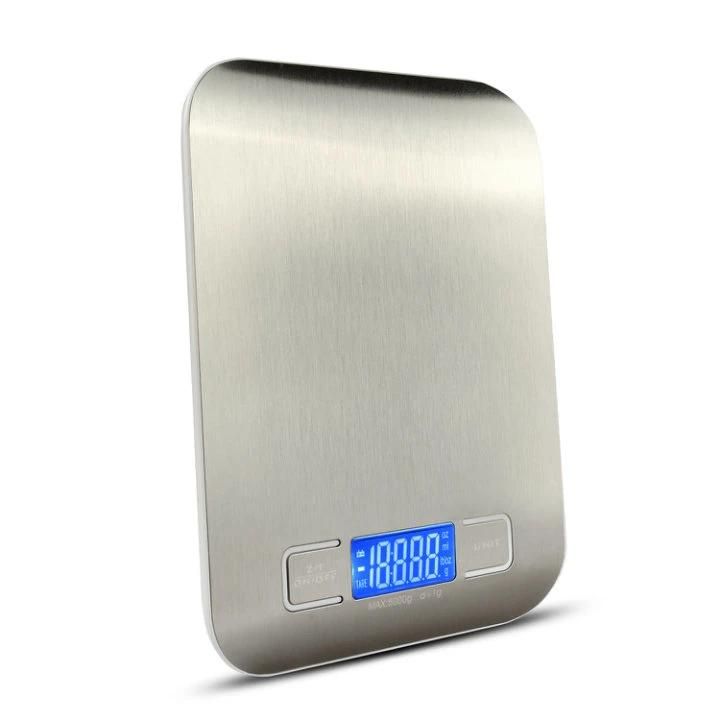 11lb/5000g Stainless Steel Cooking Food Measuring Tools Electronic Kitchen Scale