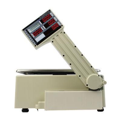 Multi-Language Price Weighing Barcode Label Printing Scale