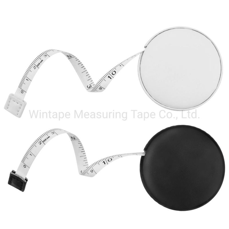 Promotion Mini Colorful PU Leather Tape Measure with Logo 1.5m Retractable Ruler Tape Portable Measuring Tape