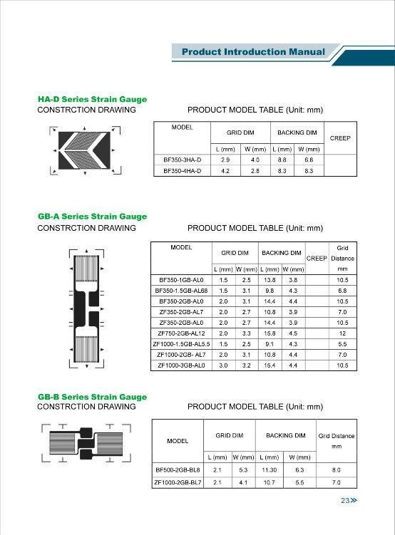 AA Type Strain Gauge for Stress Analysis