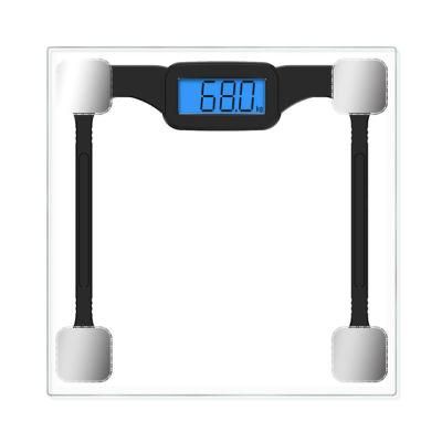 150kg Tempered Glass Electronic Bathroom Scale for Body Weighing