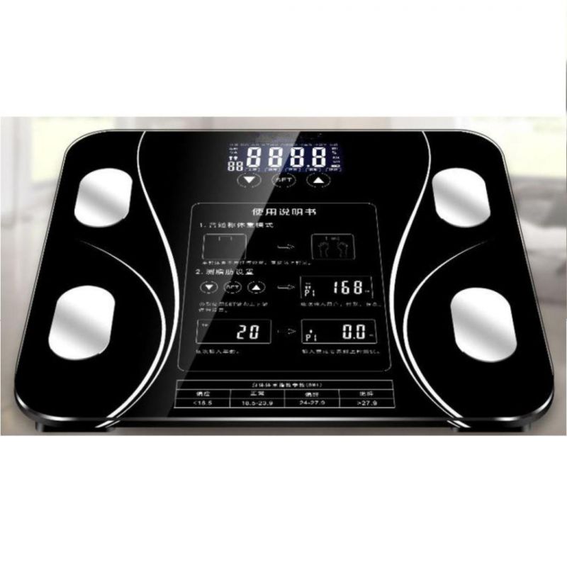 2022 New Design 100g 0.2lb 8 Electrodes LCD Smart Connection APP Measure Calorie Composition Percentage Calculator Digital Body Fat Scale