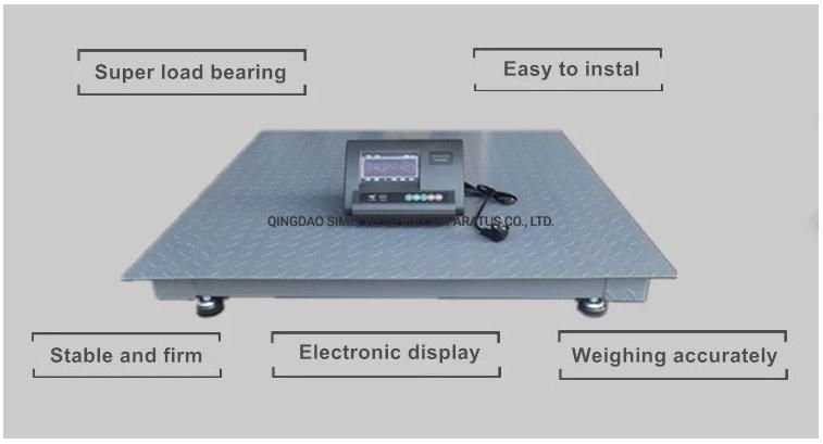 1 Ton U-Type Beam Portable Electronic Floor Scale Platform Weighing Scales