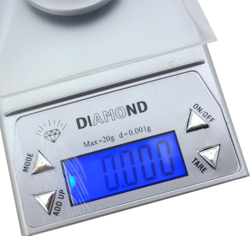 20g/0.001g The Micro Jewelry Scale, High Precision Jewelry LCD Digital Electronic Balance Weight Scale Lab Weight Milligram Scale