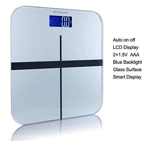 180kg Smart Digital Body Weight Bathroom Scale with 6mm Tempered Glass