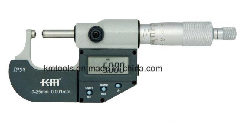 0-25mmx0.001mm Digital Tube Micrometer with Ball End Anvils