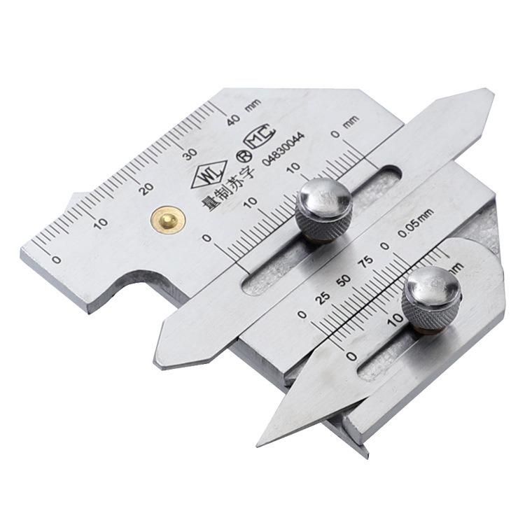 Welding Inspection Ruler Stainless Steel Welding Foot Ruler Undercut Weld Gauge