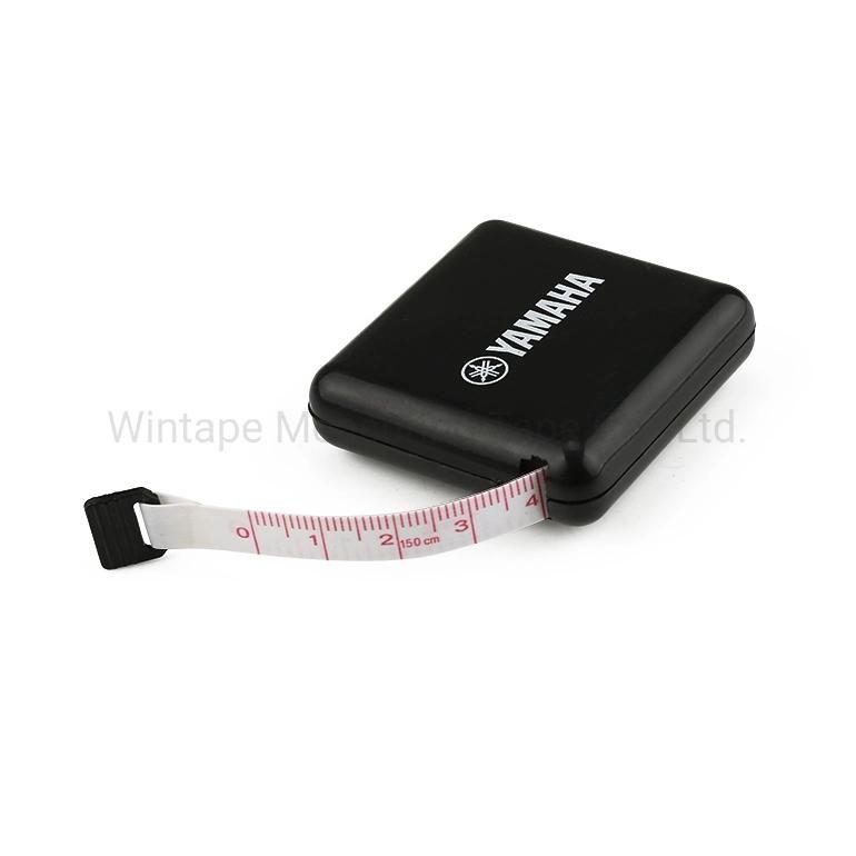 Promotional Gift Items Black Square Portable Logo OEM Tape Measures with Printed Logo