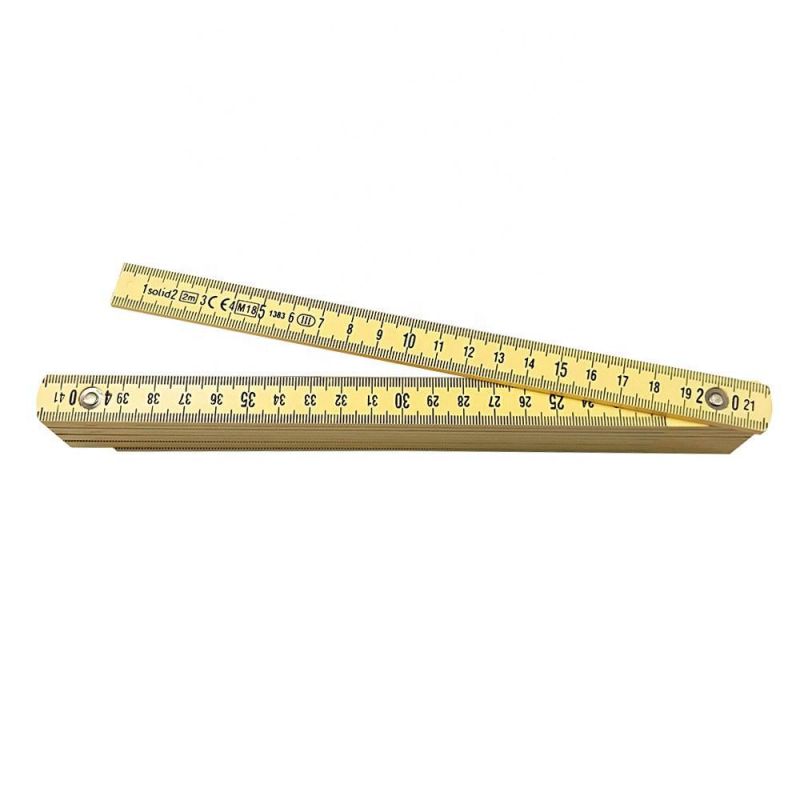 2m Yellow Folding Carpenter Yardstick with Pin