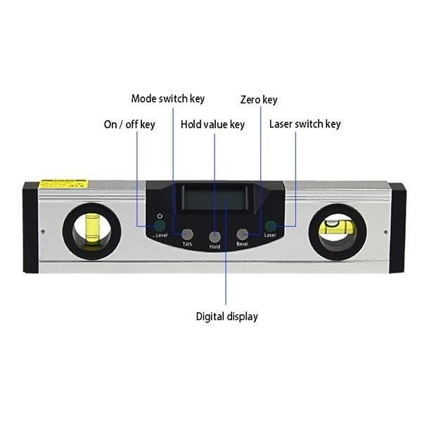 Eidl-600 Infrared Digital Level Meter Laser Level Angle Ruler Multi-Purpose Measuring Tool