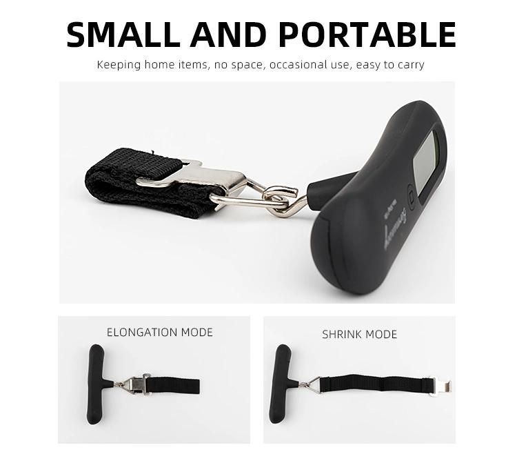 50kg 10g Handheld Electronic LCD Digital Luggage Hanging Pocket Scale