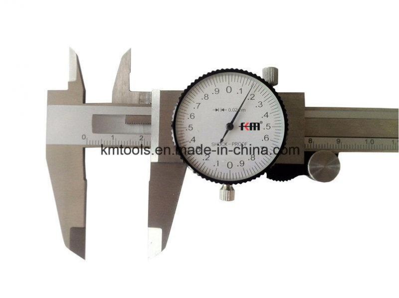 0-150mm Stainless Steel Dial Caliper with 0.02mm Graduation