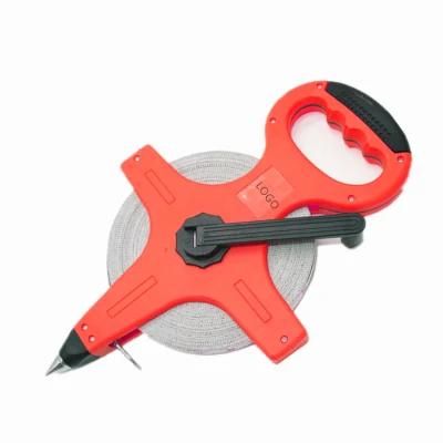 Measuring Hand Tool Fiberglass Long Steel Measuring Tape Engineer Use for Landscaping Building Surveying