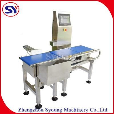 Safe Hygiene Food Standard PU Belt Weight Checking Machine Weigher for Vacuum Packaging