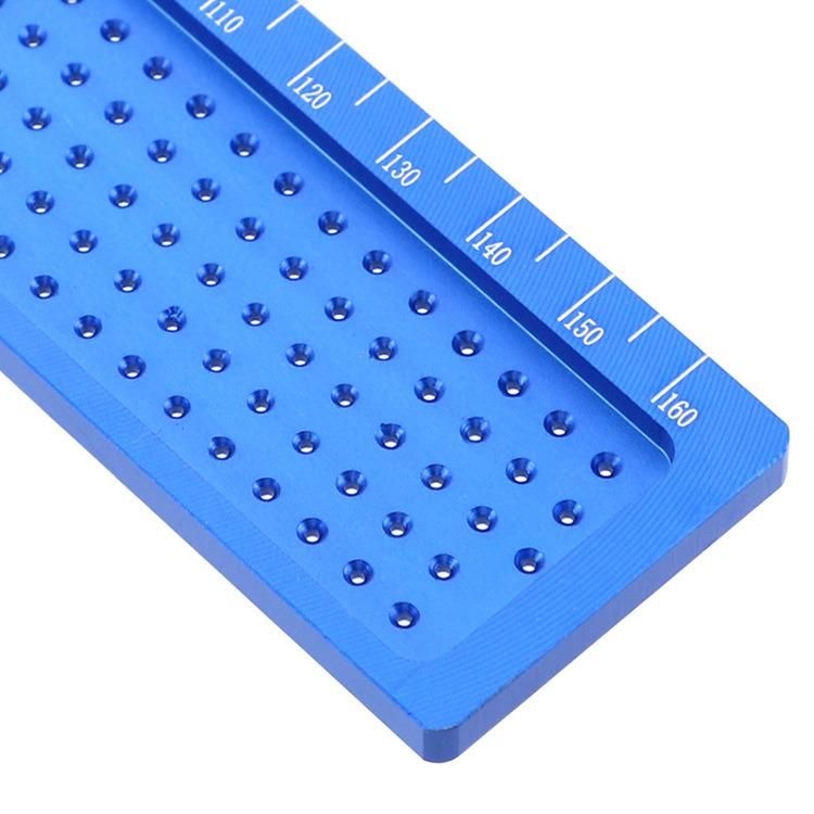 Woodworking Scribing Ruler 160mm Hole Ruler Aluminum Alloy T-Shaped Ruler Woodworking Scribing Device