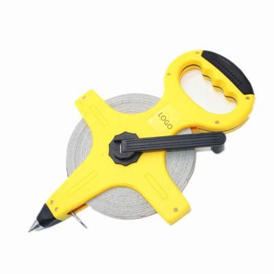 Measuring Tool Fiberglass Long Steel Measuring Tape Engineer 100m Use for Landscaping Building Surveying