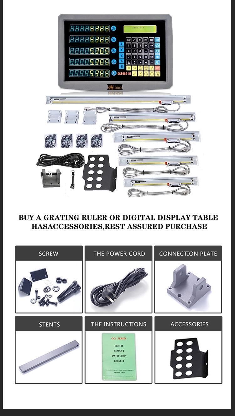 New Professional Multi-Function 5axis Rational Digital Readout