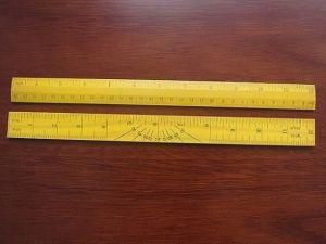 Yellow Wooden Ruler-Sm3025