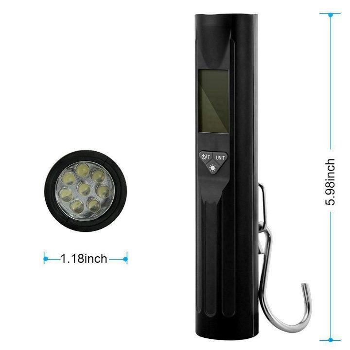 Digital Home LED Flashlight Handheld Suitcase Bag Scale