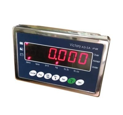 IP68 Stainless Steel Waterproof LED Weighing Indicator A3-SA