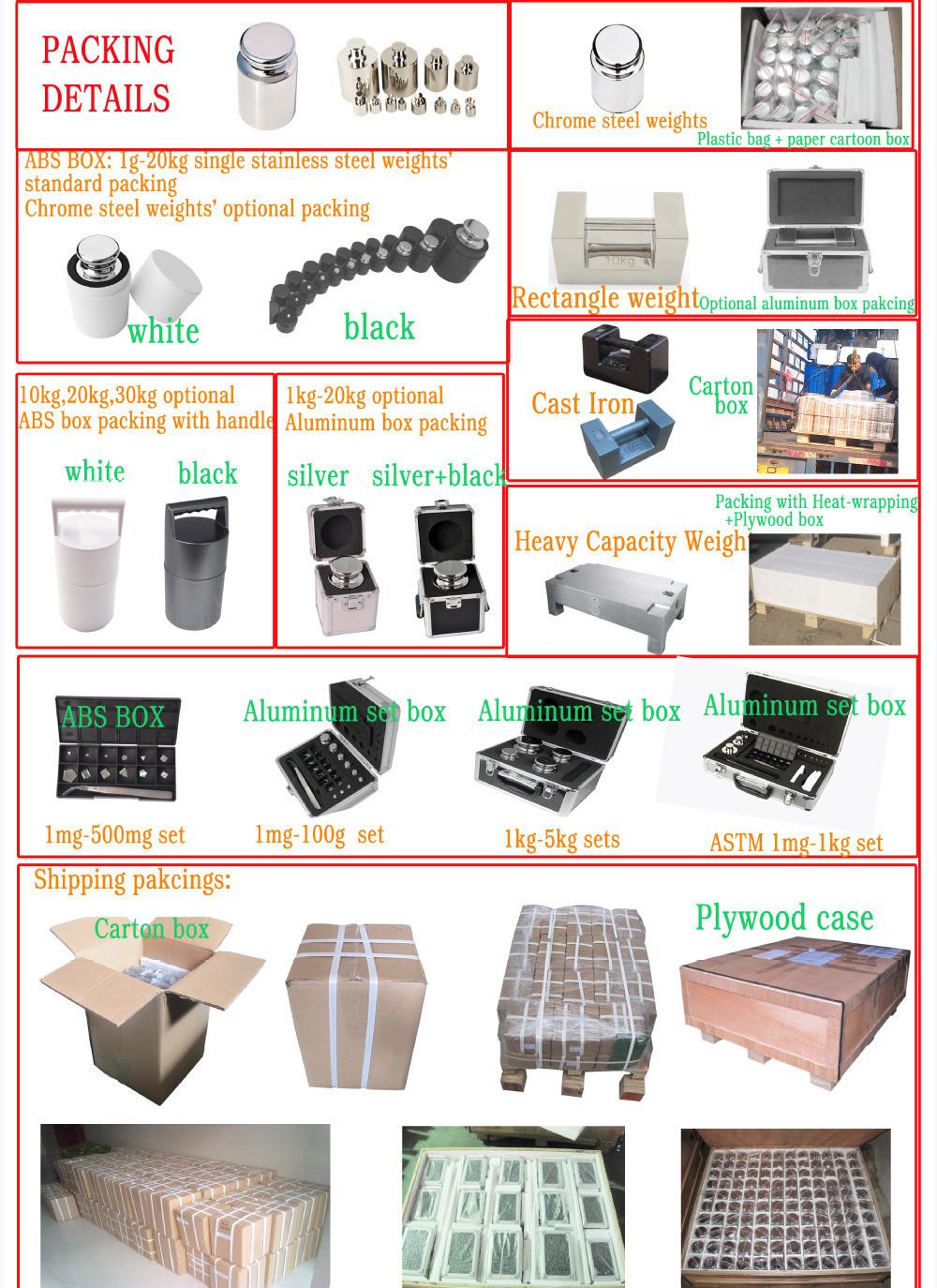 E2 F2 F1 M1 Stainless Steel 1mg-1kg Standard Calibration Weights