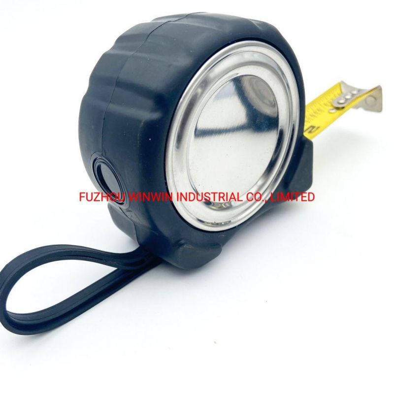 Stainless Steel Case Magnetic Hook Measuring Tape (WW-TMC18)
