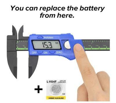 Digital Caliper 6 Inch Measuring Tools Plastic Electronic Vernier Caliper