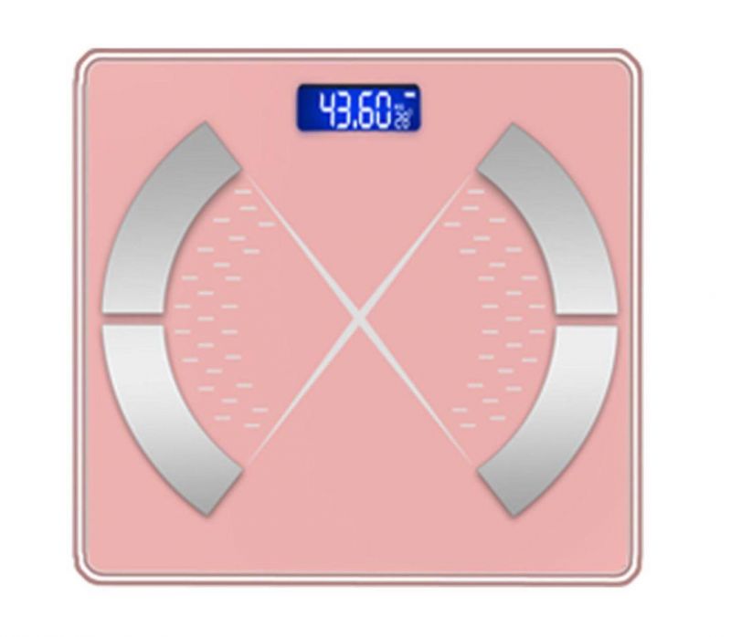 Bluetooth Connection Digital Body Scale with Blue LCD Display