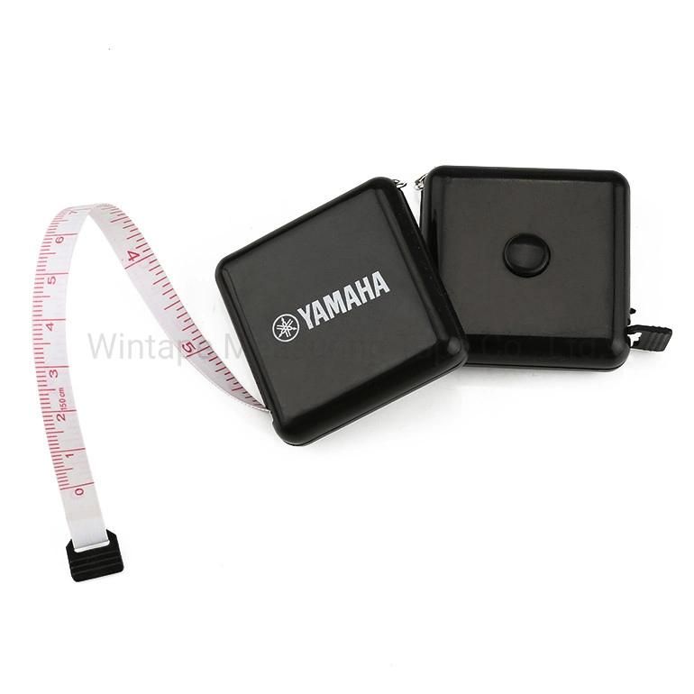 Promotional Gift Items Black Square Portable Logo OEM Tape Measures with Printed Logo