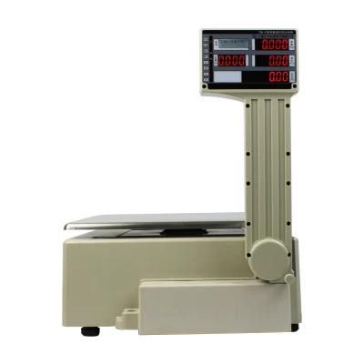 Cheap Price Supermarket 15kg Weighing Scale Label Printing Barcode Printing