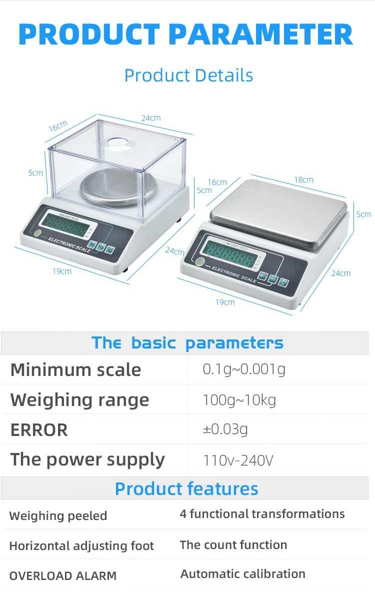 Lab Industrial Electric Weighing Accuracy Balance Machine Electronic Balance Scale