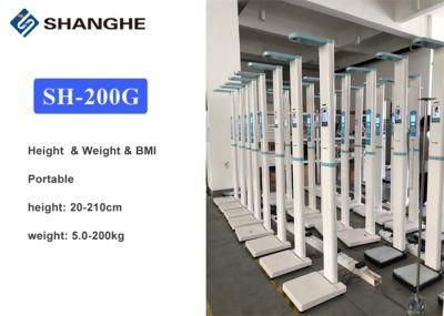 LCD Display Electronic Scale Height Weight Machine with Printer