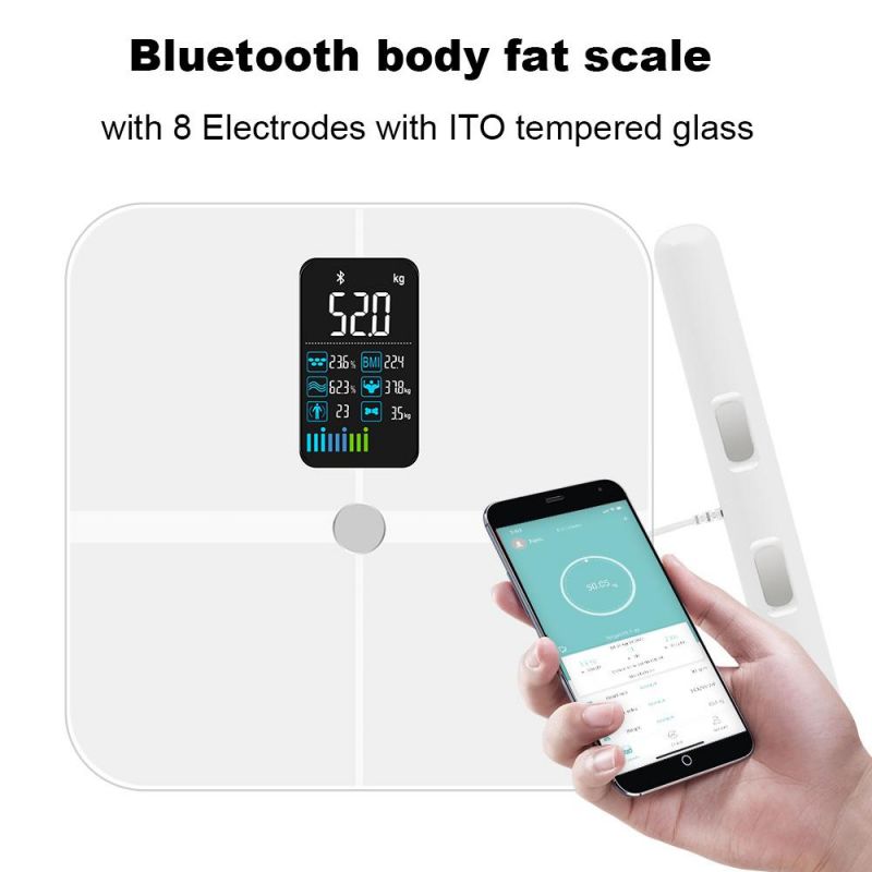 8 Sensors ITO USB Bluetooth Body Fat Scale