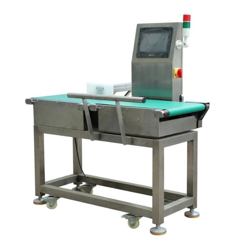 Juzheng Online Customized Automatic Belt Conveyor Food Touch Screen Checkweighers for 25kg Packaged Bag Big Carton