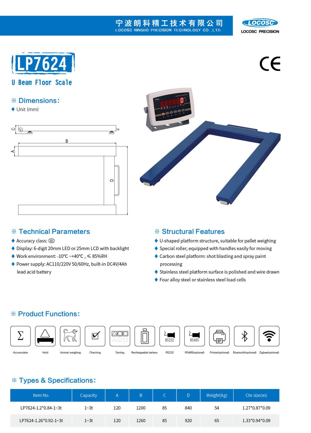 China Stainless Steel Weighing Bar U Beam Floor Scale