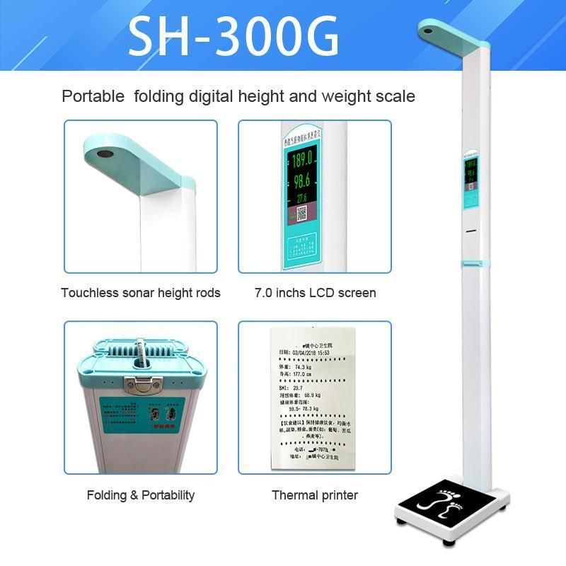 LCD Display Electronic Height and Weight Scale with Printer