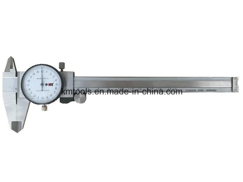0-150mm Stainless Steel Dial Caliper with 0.02mm Graduation