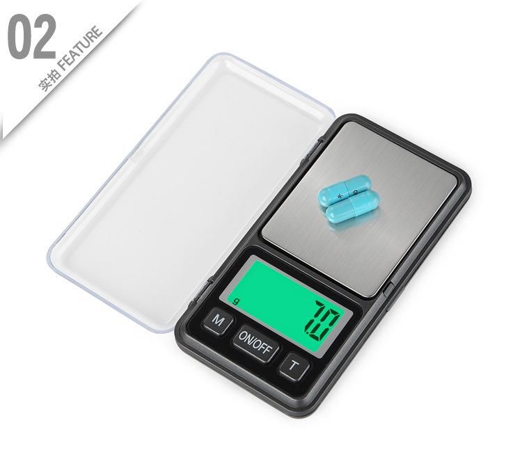 High Precision Scales Stainless Steel 100g 300g 500g * 0.01g Digital Pocket Scale Balance Jewelry Weighing Scale (BRS-PS01)