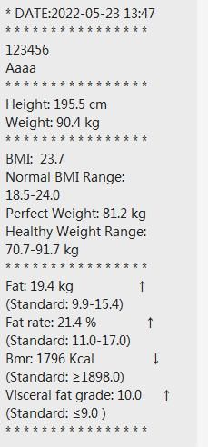 Body Scale Health Body Fat Analyzer Medical Equipment