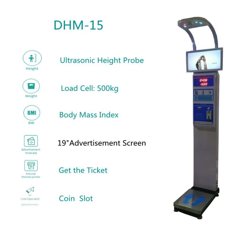 Human Digital Height Weight BMI Scale with Thermal Printer